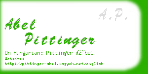 abel pittinger business card